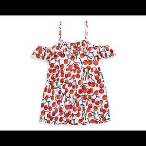 Milly Minis Girl's Cherry Bella Dress - Red Multi
